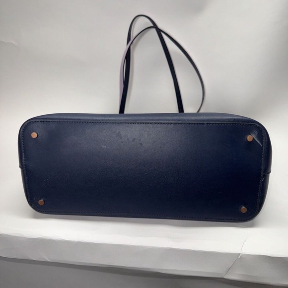 KATE SPADE Zibbi Medium Cow Hide Tote SOLO in Navy Blue USED - Picture 4 of 10